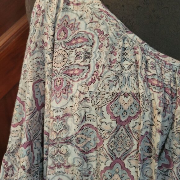 Torrid Womens Paisley One-Shoulder Blouse Size 0 Large - Picture 2 of 3